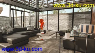 3D打印模型Modern Rustic House的图片