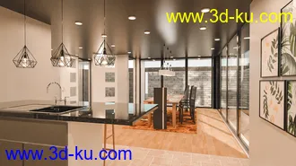 3D打印模型Modern Rustic House的图片