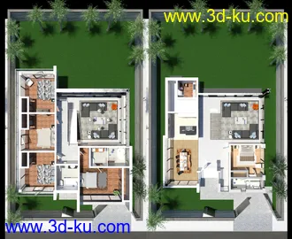 3D打印模型Modern Rustic House的图片