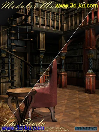 3D打印模型Modular Mansion 2 The Study的图片