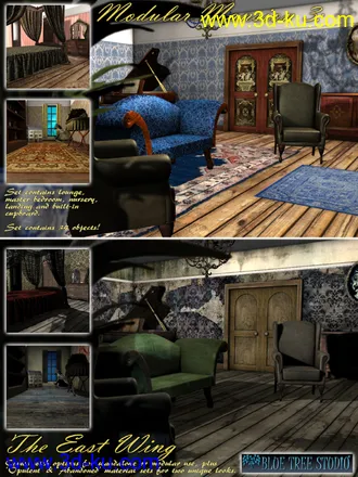 3D打印模型Modular Mansion 3 The East Wing的图片