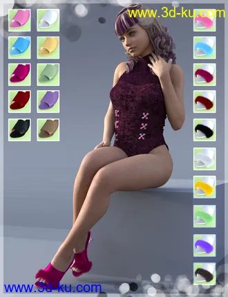 3D打印模型Mule Shoes for Genesis 8 Female(s)的图片