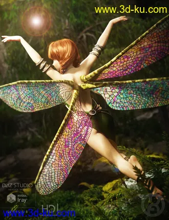 3D打印模型Natural Fae Wings for Genesis 8的图片