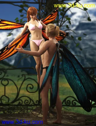 3D打印模型Natural Fae Wings for Genesis 8的图片