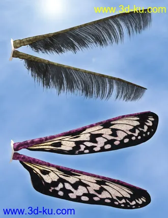 3D打印模型Natural Fae Wings for Genesis 8的图片