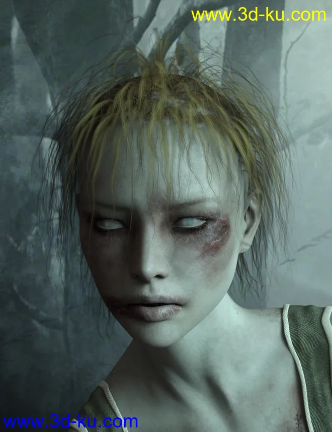 Nightmare Hair for Genesis 3 Female(s) and Male(s)模型的图片3