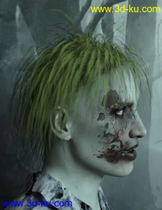 3D打印模型Nightmare Hair for Genesis 3 Female(s) and Male(s)的图片