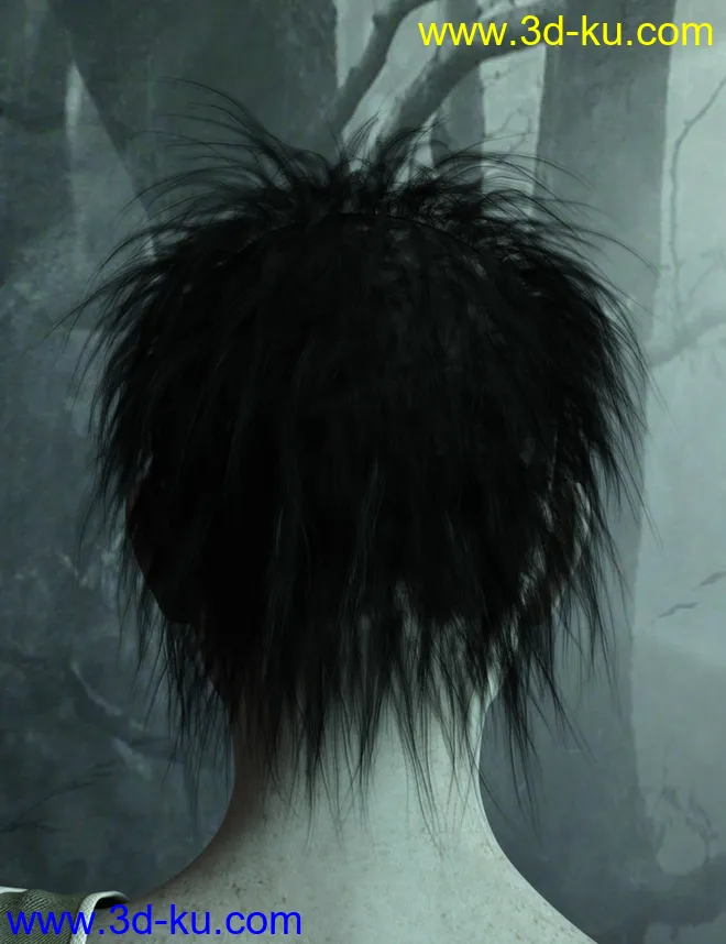 Nightmare Hair for Genesis 3 Female(s) and Male(s)模型的图片7