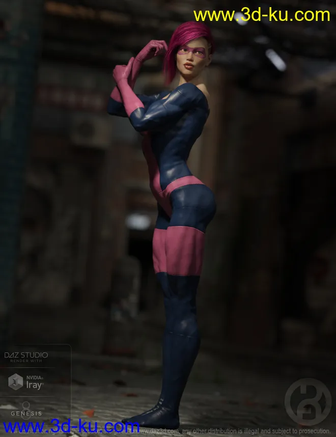No Suit for Genesis 8 Female(s)模型的图片1