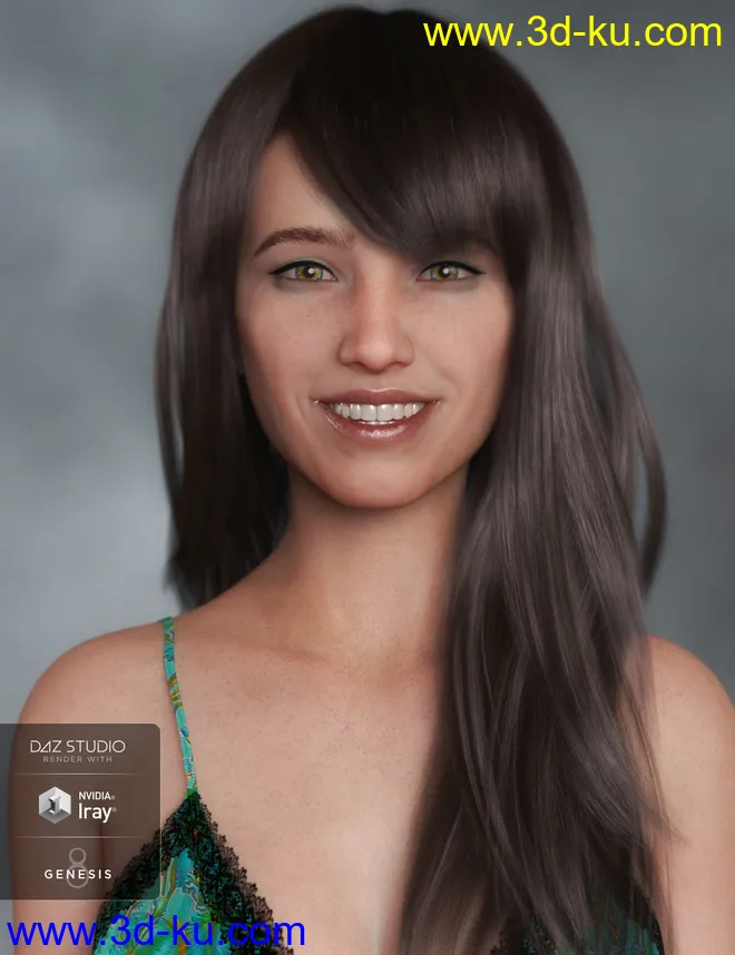 Nora HD for Genesis 8 Female模型的图片5