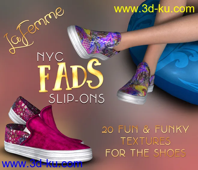 NYC Fads SlipOns for La Femme模型的图片1