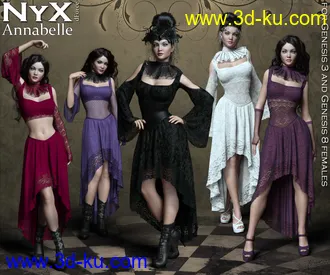 3D打印模型NyX dForce Annabelle Dress的图片