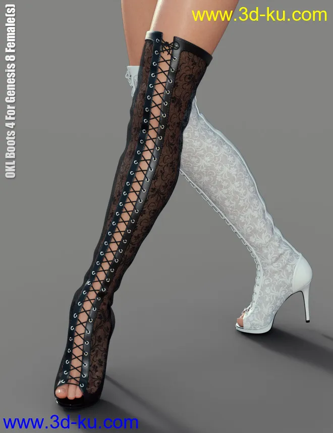 OKL Boots 4 for Genesis 8 Female(s)模型的图片5