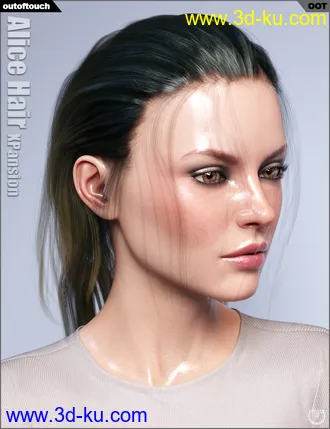 3D打印模型OOT Hairblending 2.0 Texture XPansion for Alice Wet and Dry Hair的图片