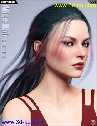 3D打印模型OOT Hairblending 2.0 Texture XPansion for Alice Wet and Dry Hair的图片