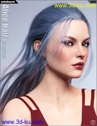 3D打印模型OOT Hairblending 2.0 Texture XPansion for Alice Wet and Dry Hair的图片