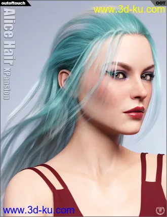 3D打印模型OOT Hairblending 2.0 Texture XPansion for Alice Wet and Dry Hair的图片