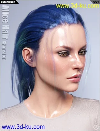 3D打印模型OOT Hairblending 2.0 Texture XPansion for Alice Wet and Dry Hair的图片
