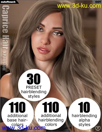3D打印模型OOT Hairblending 2.0 Texture XPansion for Caprice Hair的图片