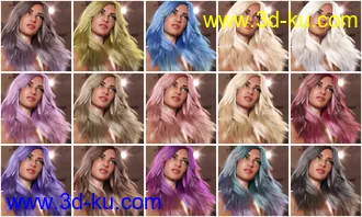3D打印模型OOT Hairblending 2.0 Texture XPansion for Caprice Hair的图片