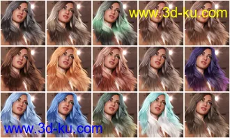 3D打印模型OOT Hairblending 2.0 Texture XPansion for Caprice Hair的图片