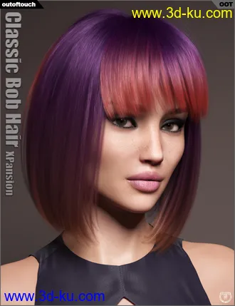 3D打印模型OOT Hairblending 2.0 Texture XPansion for Classic Bob Hair的图片