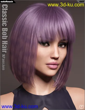 3D打印模型OOT Hairblending 2.0 Texture XPansion for Classic Bob Hair的图片