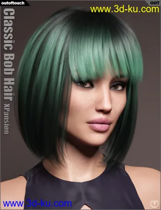 3D打印模型OOT Hairblending 2.0 Texture XPansion for Classic Bob Hair的图片