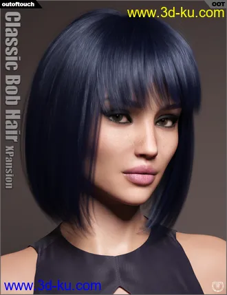 3D打印模型OOT Hairblending 2.0 Texture XPansion for Classic Bob Hair的图片