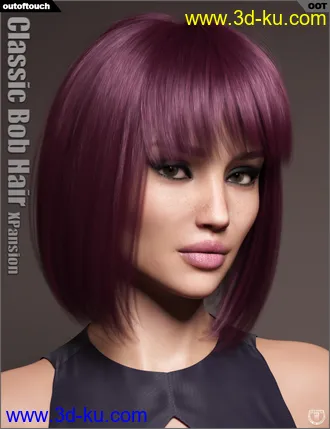3D打印模型OOT Hairblending 2.0 Texture XPansion for Classic Bob Hair的图片