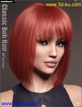 3D打印模型OOT Hairblending 2.0 Texture XPansion for Classic Bob Hair的图片