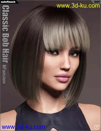 3D打印模型OOT Hairblending 2.0 Texture XPansion for Classic Bob Hair的图片