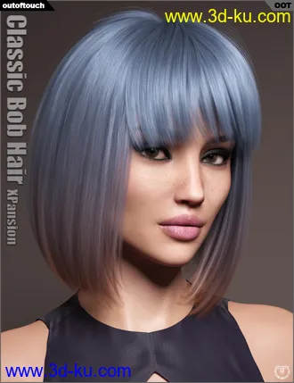 3D打印模型OOT Hairblending 2.0 Texture XPansion for Classic Bob Hair的图片