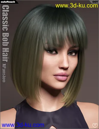 3D打印模型OOT Hairblending 2.0 Texture XPansion for Classic Bob Hair的图片