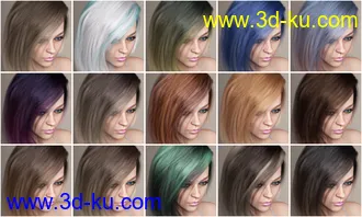 3D打印模型OOT Hairblending 2.0 Texture XPansion for Lary Hair的图片