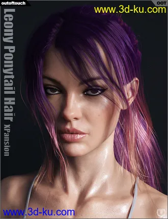 3D打印模型OOT Hairblending 2.0 Texture XPansion for Leony Wet & Dry Ponytail Hair的图片
