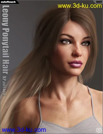 3D打印模型OOT Hairblending 2.0 Texture XPansion for Leony Wet & Dry Ponytail Hair的图片
