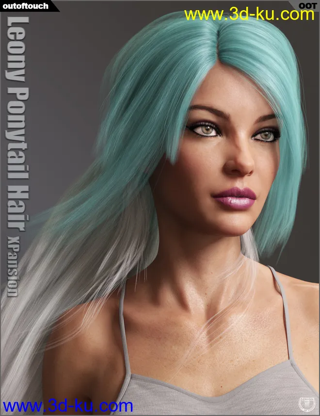 OOT Hairblending 2.0 Texture XPansion for Leony Wet & Dry Ponytail Hair模型的图片7