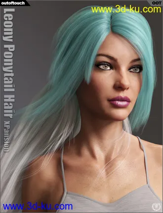 3D打印模型OOT Hairblending 2.0 Texture XPansion for Leony Wet & Dry Ponytail Hair的图片