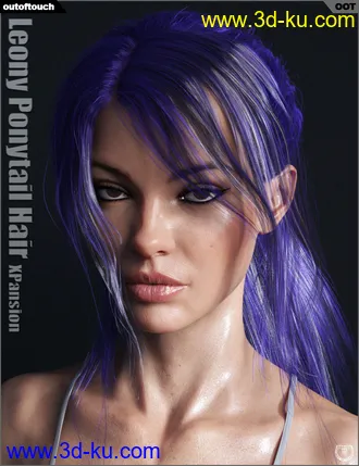 3D打印模型OOT Hairblending 2.0 Texture XPansion for Leony Wet & Dry Ponytail Hair的图片
