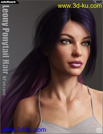 3D打印模型OOT Hairblending 2.0 Texture XPansion for Leony Wet & Dry Ponytail Hair的图片