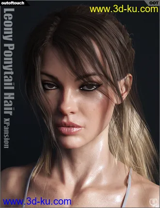 3D打印模型OOT Hairblending 2.0 Texture XPansion for Leony Wet & Dry Ponytail Hair的图片