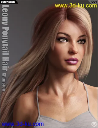3D打印模型OOT Hairblending 2.0 Texture XPansion for Leony Wet & Dry Ponytail Hair的图片