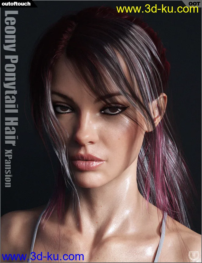OOT Hairblending 2.0 Texture XPansion for Leony Wet & Dry Ponytail Hair模型的图片12