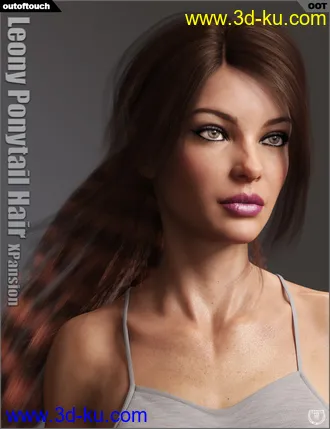 3D打印模型OOT Hairblending 2.0 Texture XPansion for Leony Wet & Dry Ponytail Hair的图片