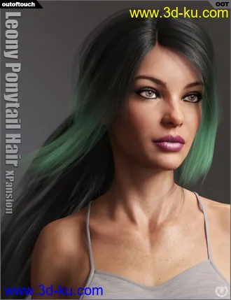 3D打印模型OOT Hairblending 2.0 Texture XPansion for Leony Wet & Dry Ponytail Hair的图片