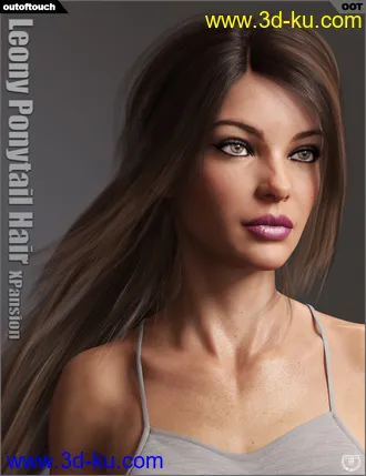 3D打印模型OOT Hairblending 2.0 Texture XPansion for Leony Wet & Dry Ponytail Hair的图片
