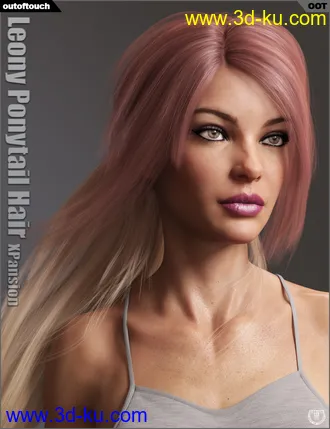 3D打印模型OOT Hairblending 2.0 Texture XPansion for Leony Wet & Dry Ponytail Hair的图片