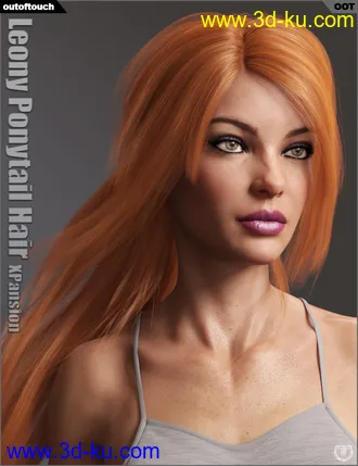 3D打印模型OOT Hairblending 2.0 Texture XPansion for Leony Wet & Dry Ponytail Hair的图片