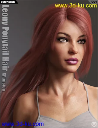 3D打印模型OOT Hairblending 2.0 Texture XPansion for Leony Wet & Dry Ponytail Hair的图片